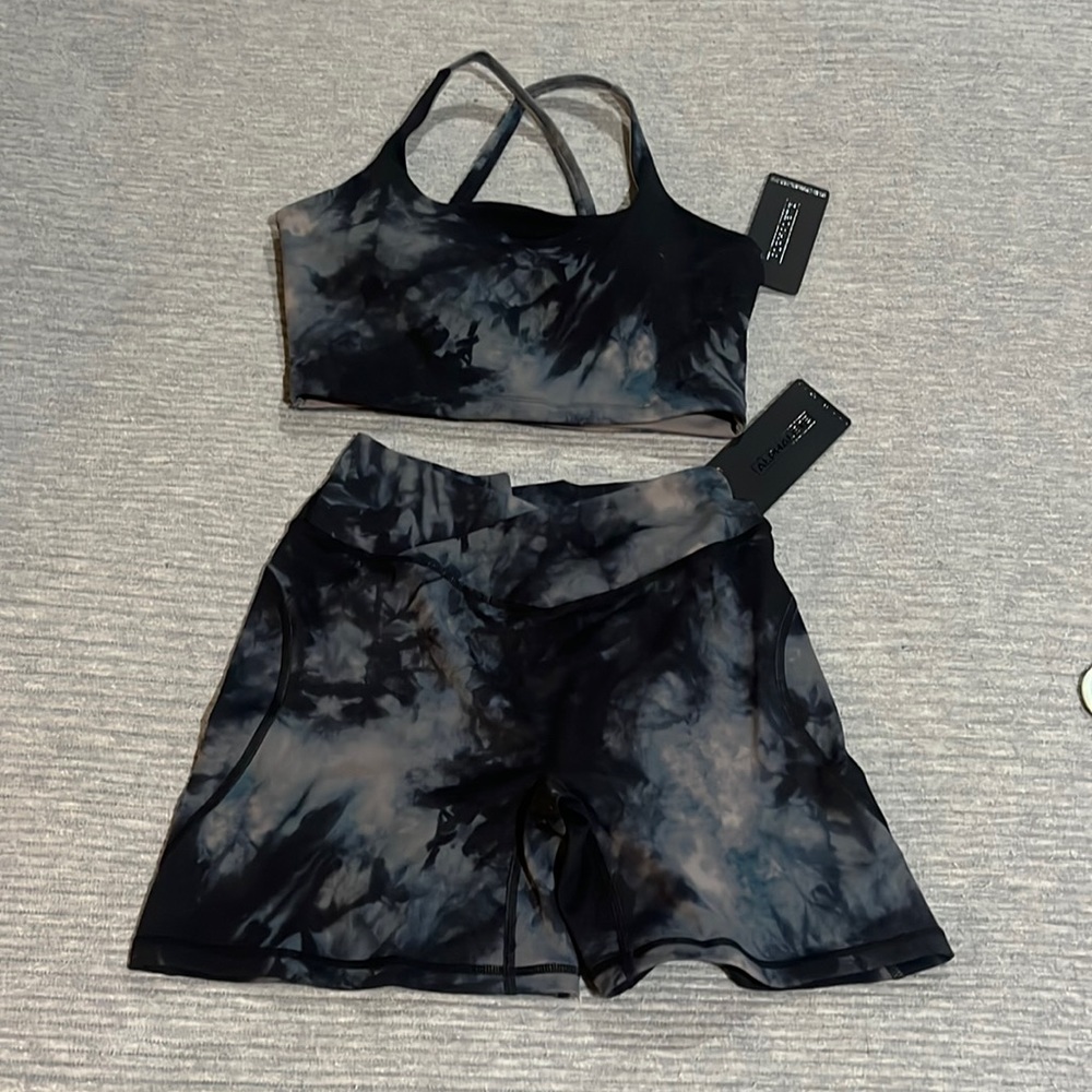 Alphalete sports bra and shorts